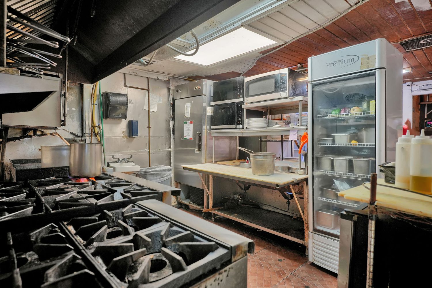 Gas ranges and walk-in cold storage