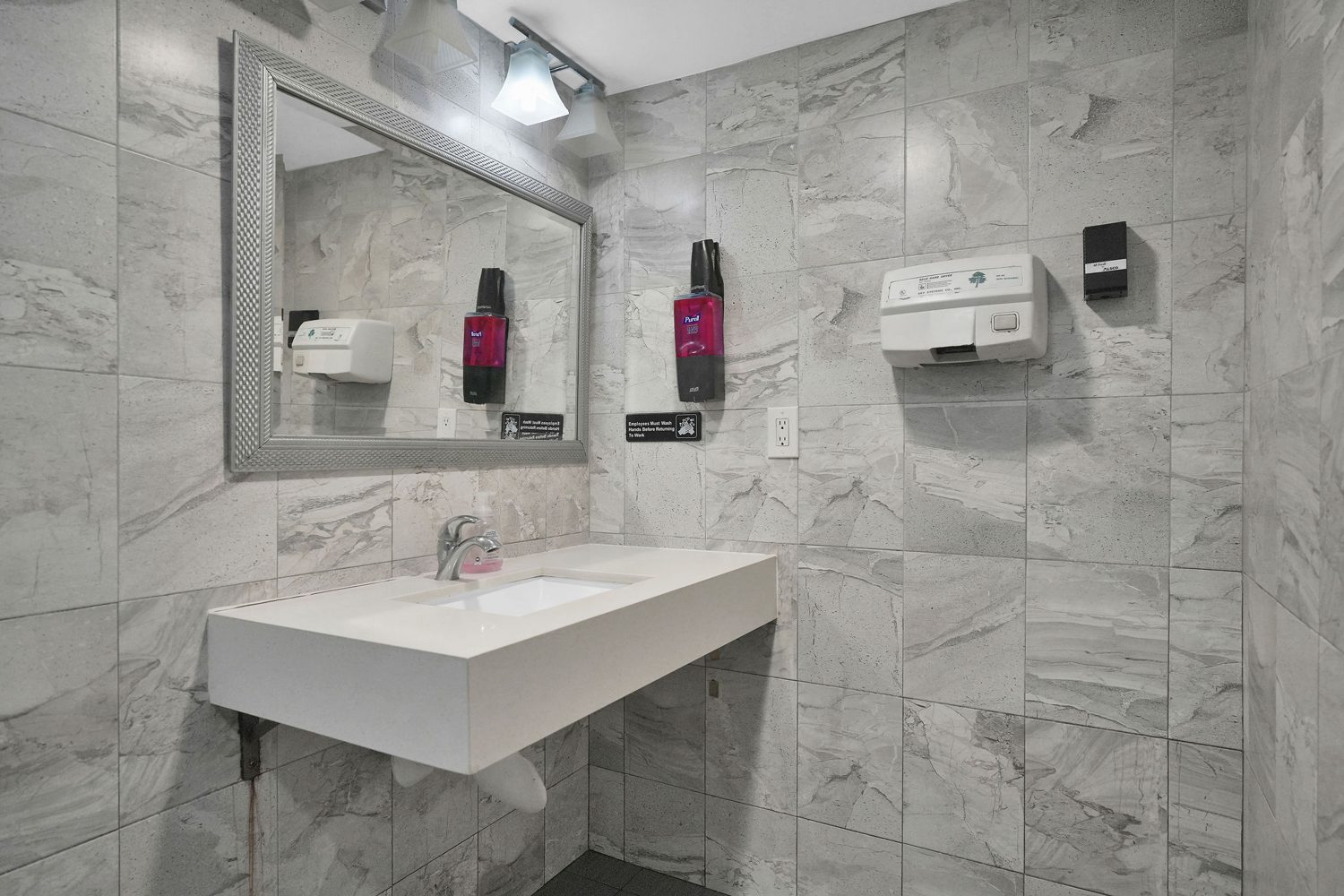 Marble restroom